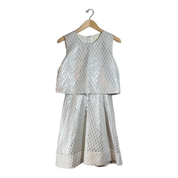 Erin Fetherston Birdie Silver Ivory Dress - Picture 2 of 6